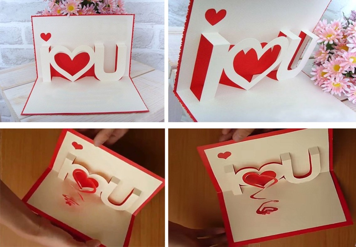 Ngọt ngào với những mẫu thiệp Valentine handmade độc đáo